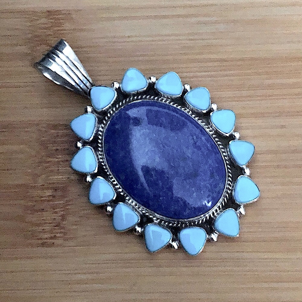 $218 Navajo Running Bear Estate Southwest Large Pendant Sterling Silver RB 925 - Picture 3 of 6